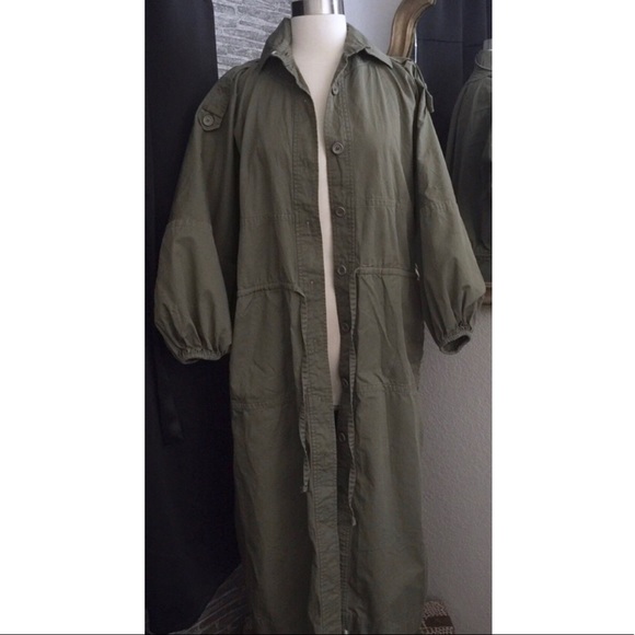 SAINT LAURENT Vintage Military Trench Coat Duster - Picture 6 of 8